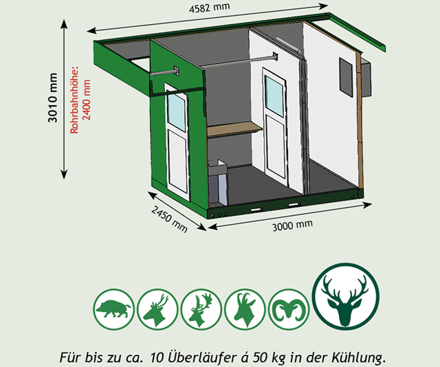 Feldmeier Basishaus hoch – Kühl- und Zerwirkraum